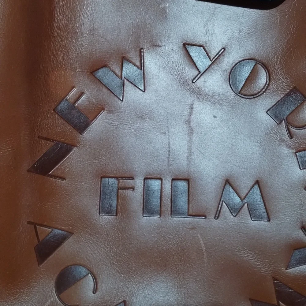 New York Film Academy Brown Leather Messenger Bag